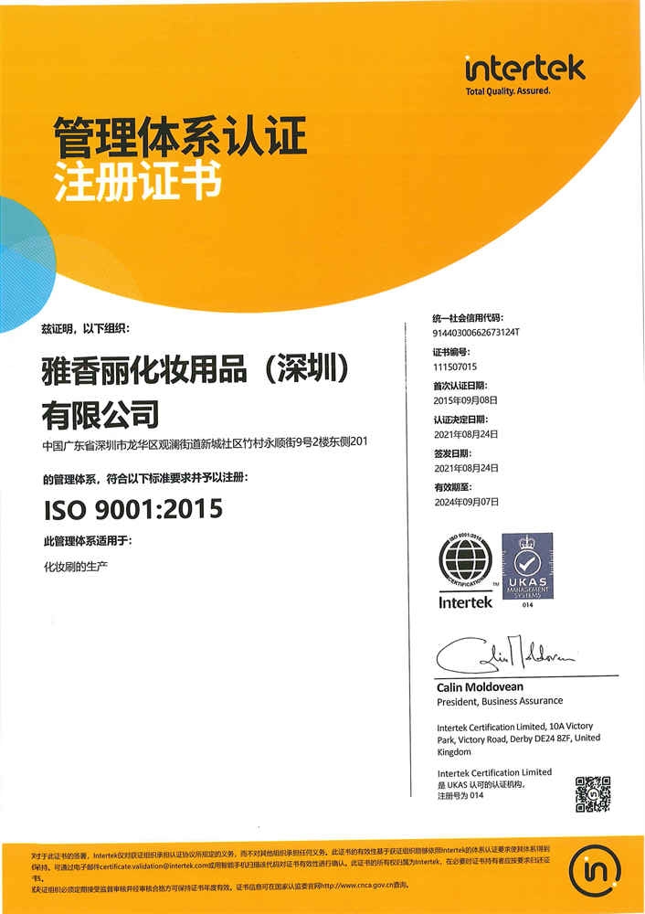 ISO9001：2015 中文